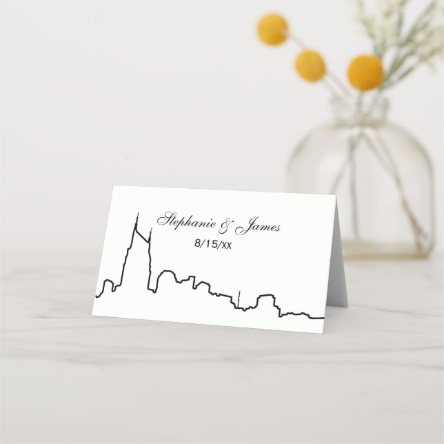 DIY BG Nashville Skyline Disline Escort Cards Placeringskort (Framsida)