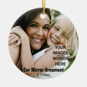 DIY - Bil Spegel Ornament (2 sidor)