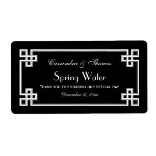 DIY Black Whet Grekiska Nyckel Ram H-Vattenflaskan Fraktsedel