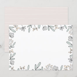 DIY Blank delikat Blommigt design Inbjudningar