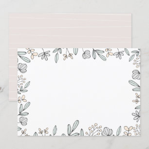 DIY Blank delikat Blommigt design Inbjudningar