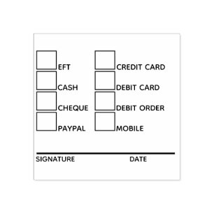 DIY business banking payment methods admin 8 check Stämpel