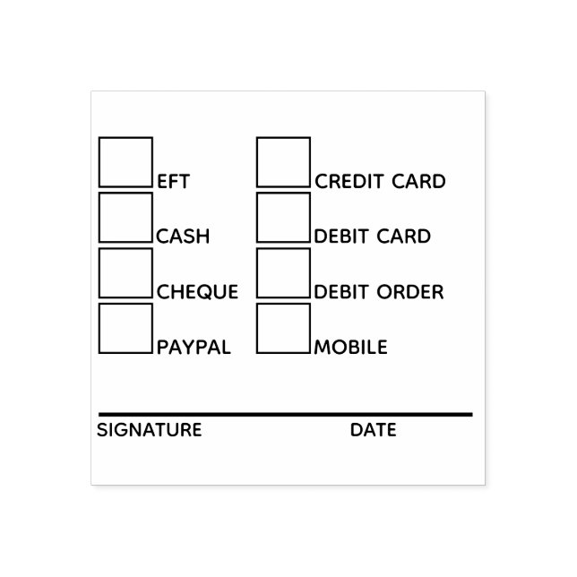 DIY business banking payment methods admin 8 check Stämpel (Tryck)