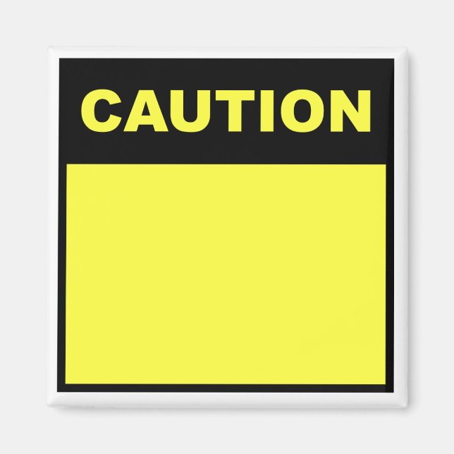 DIY "Caution" Magnet (Framsidan)