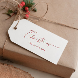 DIY CLASSIC FAMILY NAMN CALLIGRAPHY CHRISTMAS VISITKORT
