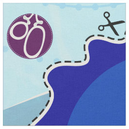 DIY cut & Sew: Blue Seahorse Tyg