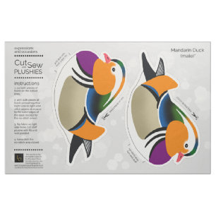 DIY cut & Sew Plush Male Mandarin Anka Tyg
