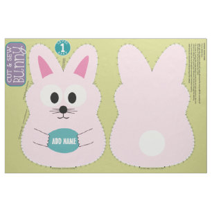 DIY Cute Bunny-Mjukisdjurets eget namn Tyg