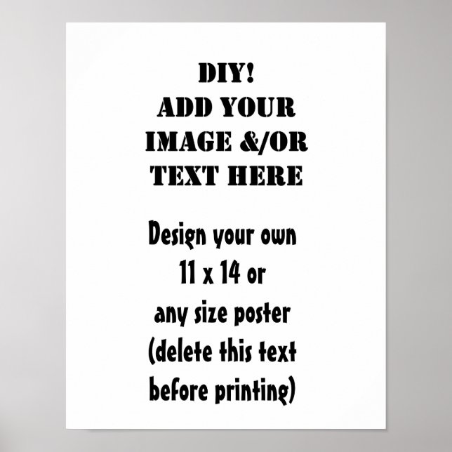 DIY Design Your Own 11 x 14 or Any Size Poster (Framsidan)