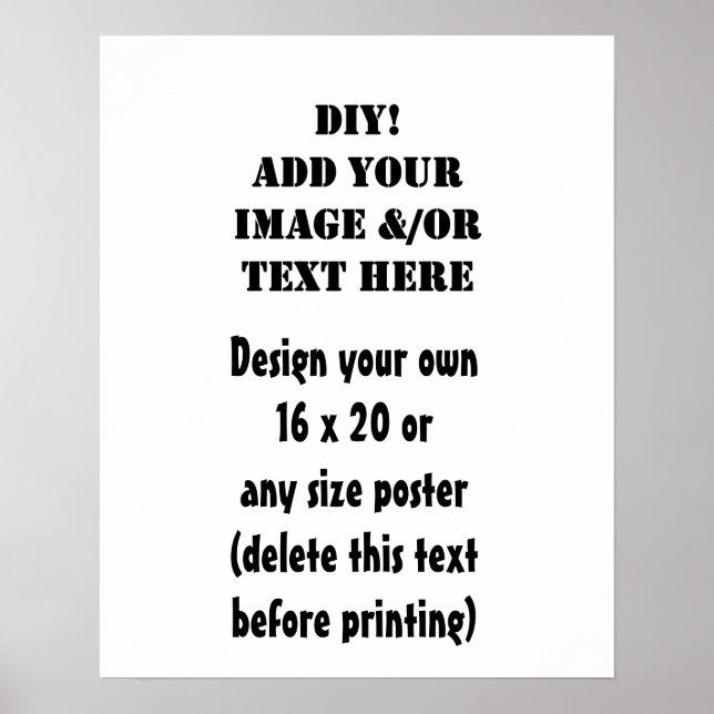DIY Design Your Own 16 x 20 or Any Size Poster (Framsidan)