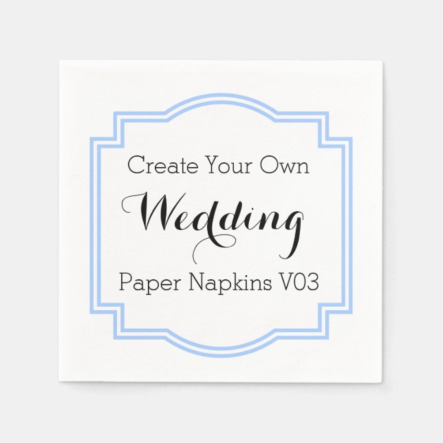 DIY Design Your Own Bröllop Papper Napkins V04 Pappersservett (Framsidan)