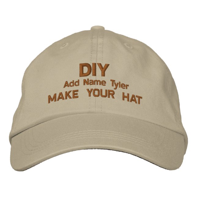 DIY Design Your Own Khaki Anpassningsbar Gift H020 Broderad Keps (Framsida)