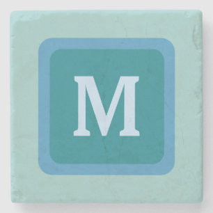 DIY Design Your Own Monogram Stone Underlägg V13 Sten