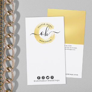 DIY Earring Jewelry Bow Card Faux Guld Swash Logot Visitkort