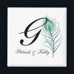 DIY Elegant Peacock Feather Magnet<br><div class="desc">Elegant emerald grönt peacock Fjäther lägger till en aning exotiskt till dina bröllop-händelser. En aning underskattad extravagans.</div>