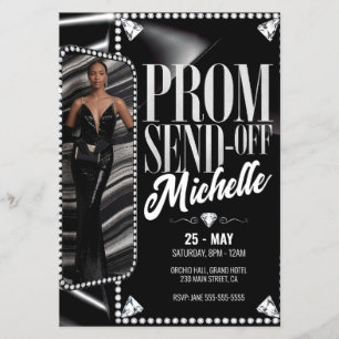 DIY Elegant Prom-sändning av foto Studenten Flygblad