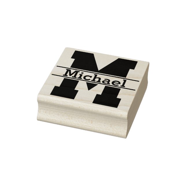 DIY - Enkelt Monogram/Namn Rubber Frimärke Stämpel (Stämpel)