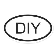 DIY Euro Stil Oval Sticker
