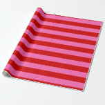 DIY Färg 2-tums diskett Rand Shock rosa Red Presentpapper<br><div class="desc">Stora 2-tums Ränder Mönster - DIY Välj On Färg för Rand AND Background,  initial färg: Red Rand,  Shock rosa Background ================ Du kan anpassa detta med egen text och/eller bilder för att göra detta till din egen unika design av typen "one-of-a-natura".</div>