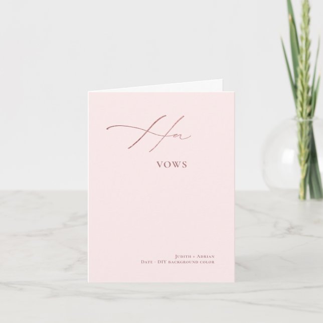 DIY Färg Elegant Luxe Calligraphy her Vuxcard Kort (Framsida)