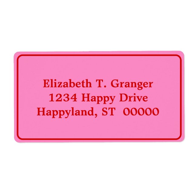 DIY Färg Framed Rosa #3 Red Fraktsedel (Framsidan)