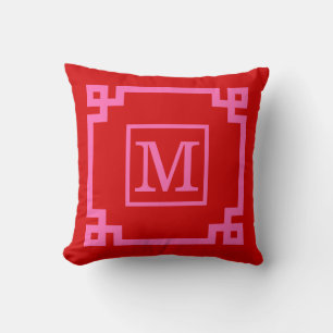 DIY Färger Grekisk Nyckel #2 Inramad Monogram Het Kudde