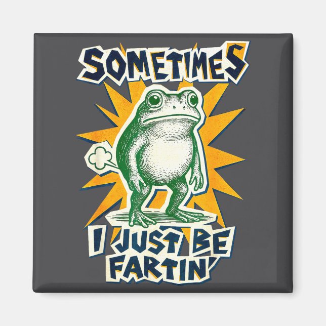 DIY Fartin Sometimes Collage I Just Frog Poster Jo Magnet (Framsidan)