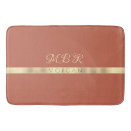 DIY Finare Guld Monogram, Namn Guld Strip, koppar Badrumsmatta