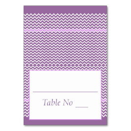 DIY Fold Tated Place Cards Chevron Lila Bordsnummer