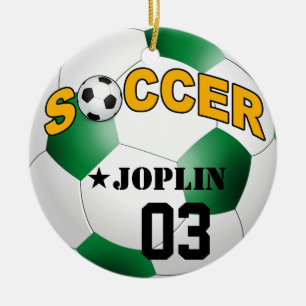 DIY-fotbollboll VÄLJER DIN BAKGRUNDSFÄRG Julgransprydnad Keramik