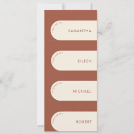 DIY Geometric Arch Terracotta Bröllop Place Cards Inbjudningar