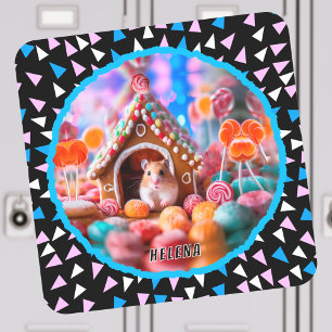 DIY Gingerbröd House Hamster Fyrkantigt Klistermärke