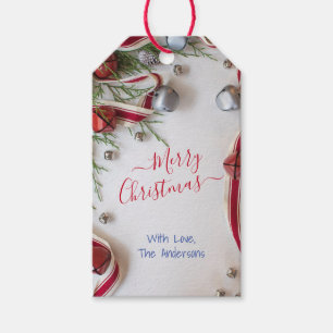 DIY God jul med Kärlek röd text/blå text Presentetikett