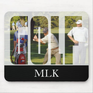 DIY Golf Photo och Monogram Musmatta
