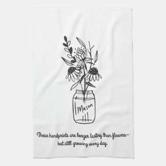 DIY Handprint Towel Kökshandduk