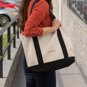 DIY Impulse Tote Bag Anpassningsbar, Namn, Monog Tygkasse