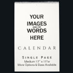 DIY - Kalendermedium Kalender<br><div class="desc">Du kan lägga till din egen design och/eller dina foton. Gör det själv och spara pengar! Ändra datum, år, storlek och för hur många månader. SÅ HÄR ANPASSAR DU: Om du vill ändra design, stil eller form klickar du på "ANPASSA DEN" när du är klar med designen, väljer kvantitet och...</div>
