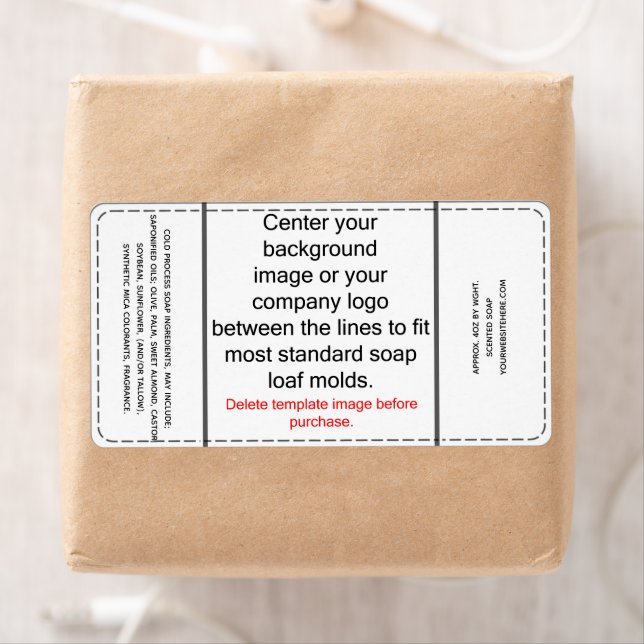 DIY Kall Processaa Soap-etikettmall Fraktsedel (Insitu)