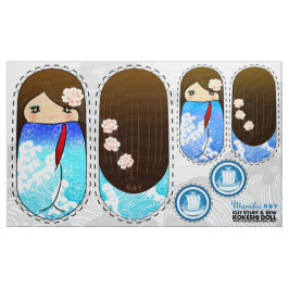 DiY Kokeshi plush doll - klippt saker och sew MAMI Tyg