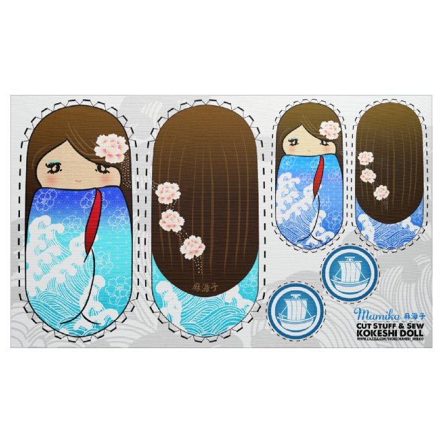 DiY Kokeshi plush doll - klippt saker och sew MAMI Tyg (Yard)