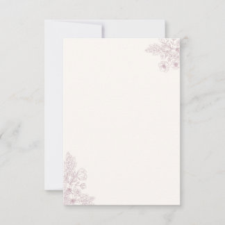 DIY-kort - födelsedag, Helgdag osv. Rosa och kream Tack Kort