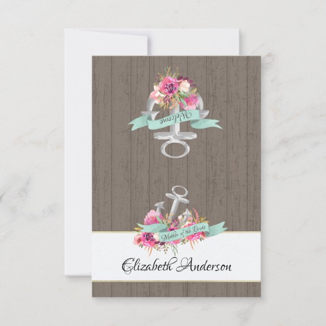 DIY-kort med stjärnfiskband och spets för sittplat Inbjudningar (Framsida)