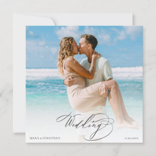 *~ DIY lite FOTO OSA QR AR6 Bröllop Inbjudningar