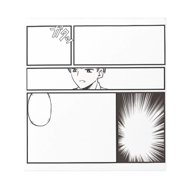  DIY Manga Comic Strip – Blank Panel with Japanes Anteckningsblock (Framsida)