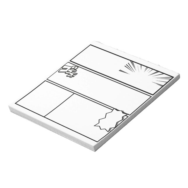  DIY Manga Panel 3– Customizable Japanese Comic  Anteckningsblock (Roterad)