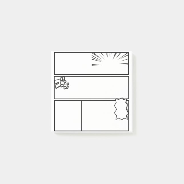  DIY Manga Panel 3– Customizable Japanese Comic  Post-it Block (Framsida)
