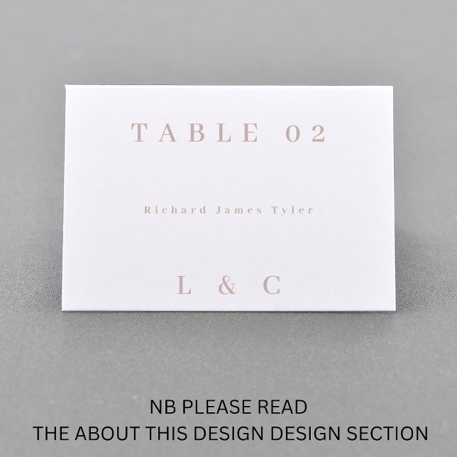 DIY-mappade moderna, smarta Rosa-platskort (Skapare uppladdad)