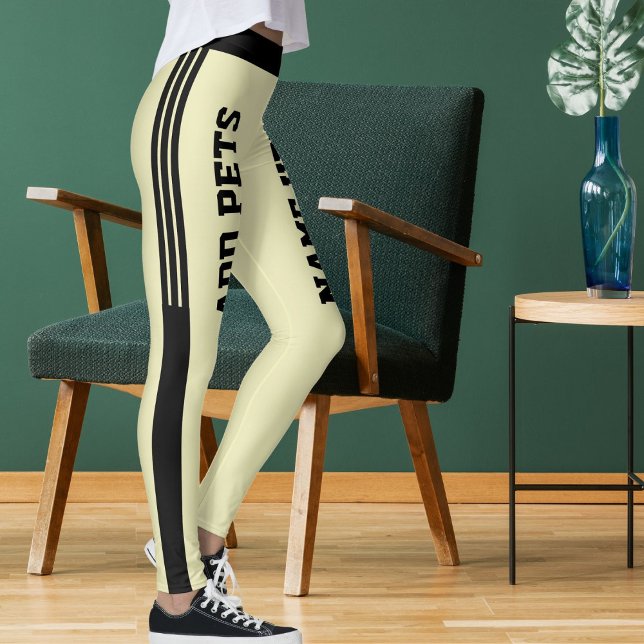 DIY Modern Animal Lover Pet Friends Cat Mom Cream Leggings (Skapare uppladdad)