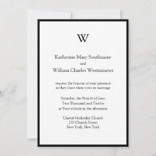 DIY Modern bröllopsinbjudan Inbjudningar