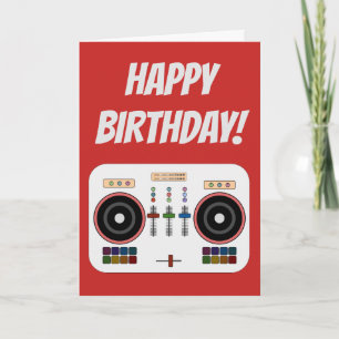 DIY Modern DJ-födelsedagskort Kort